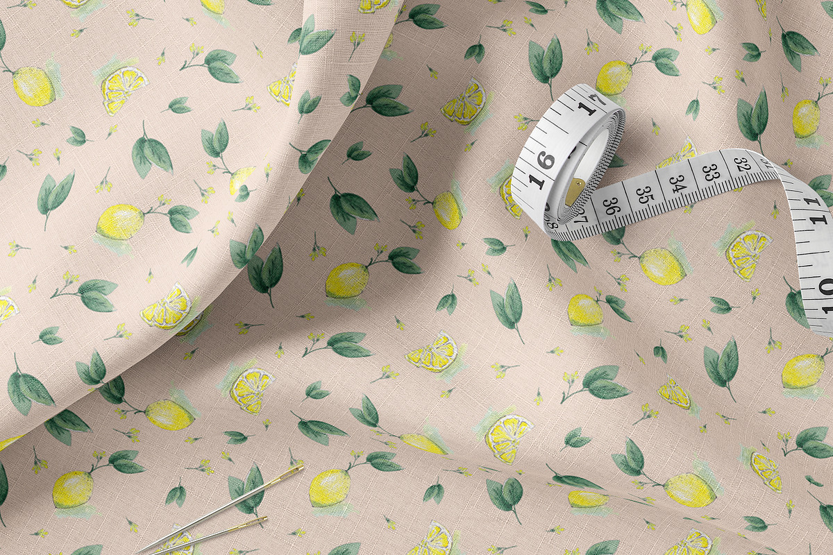 Watercolor Citrus Seamless Patterns, a Pattern Graphic by Oksana Dovhopol Art (Photo 6 of 12)