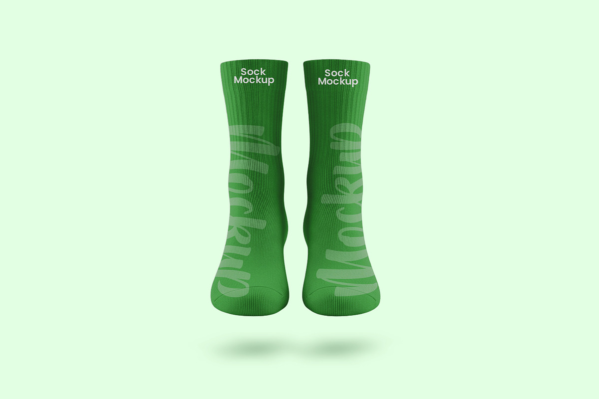 Green socks mockup floating isolated, a Bottom Mockup by Viswal Studio (Photo 2 of 2)