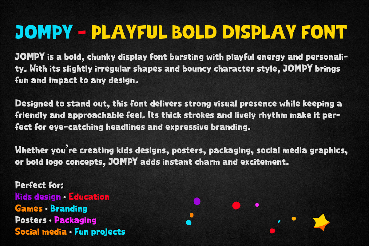 JOMPY – Playful Bold Display Font, a Blackletter Font by OWPictures (Photo 10 of 11)