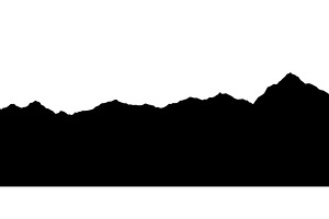 Mountains silhouettes landscape, an Illustration by the8monkey