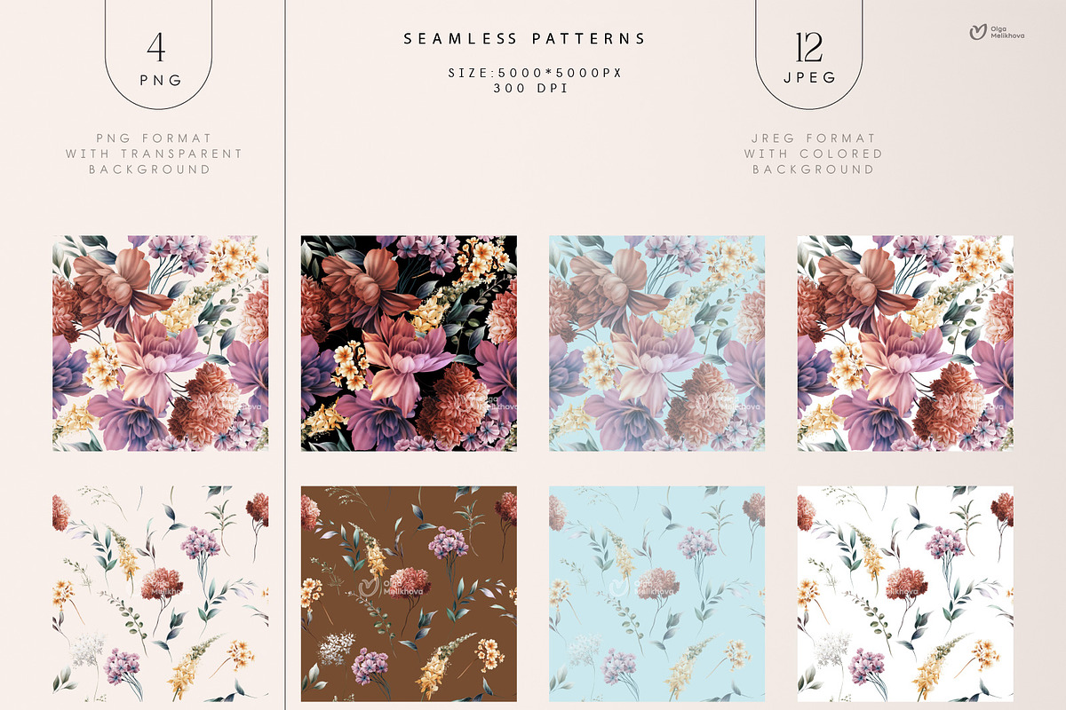 CARAMEL - watercolor flowers, an Illustration by ollalya (Photo 11 of 15)