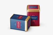 Square Tin Can Mockup Set, a Cups & Container Mockup by Deeplab (Thumbnail 7 of 16)