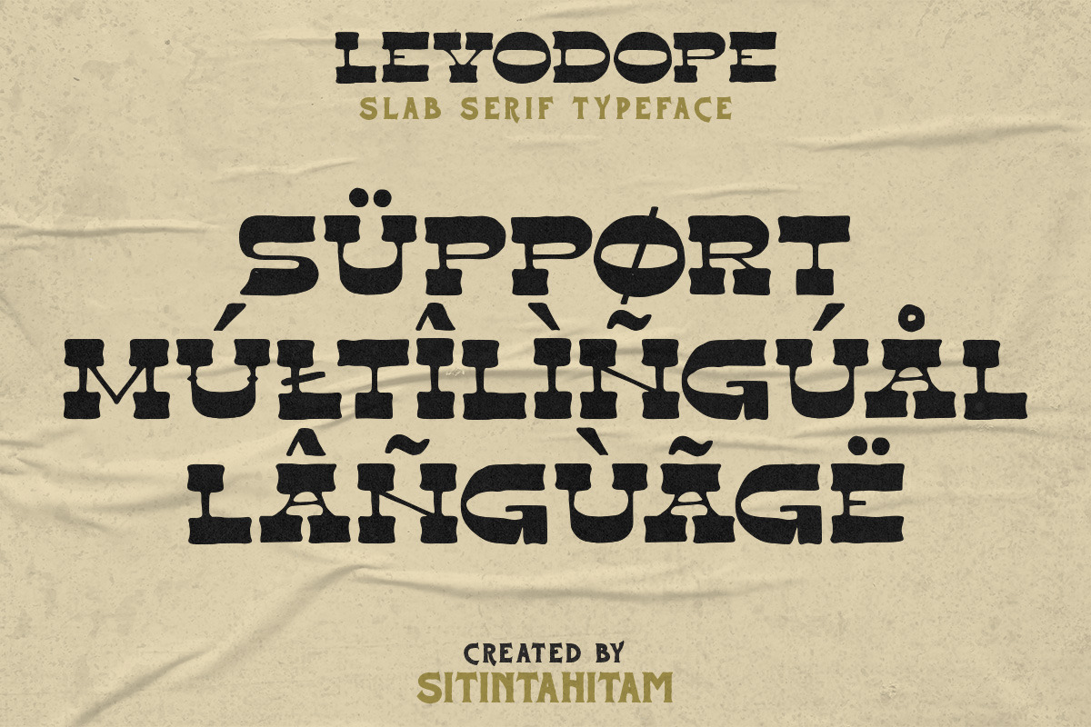 Levo Dope + Extras, a Slab Serif Font by Sitintahitam (Photo 5 of 10)