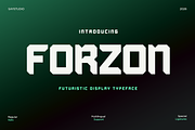 Forzon - Futuristic Display Typeface, a Sans Serif Font by Say Studio (Thumbnail 1 of 15)