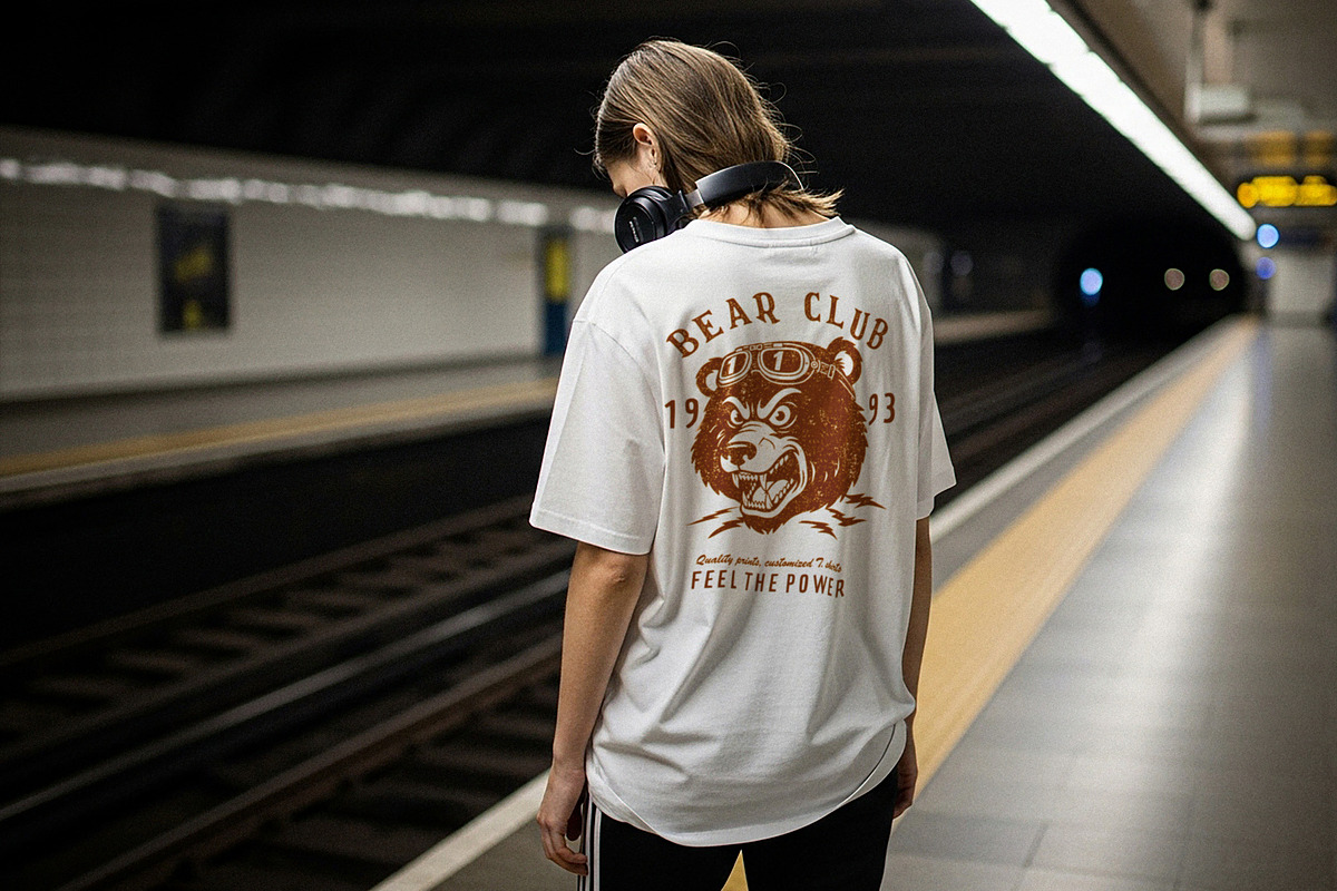 White Oversized T-shirt Mockup, a Shirt Mockup by Designer Dude