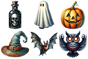 Vintage Halloween DieCuts Clipart, an Illustration by Pixels.Craft (Thumbnail 3 of 7)