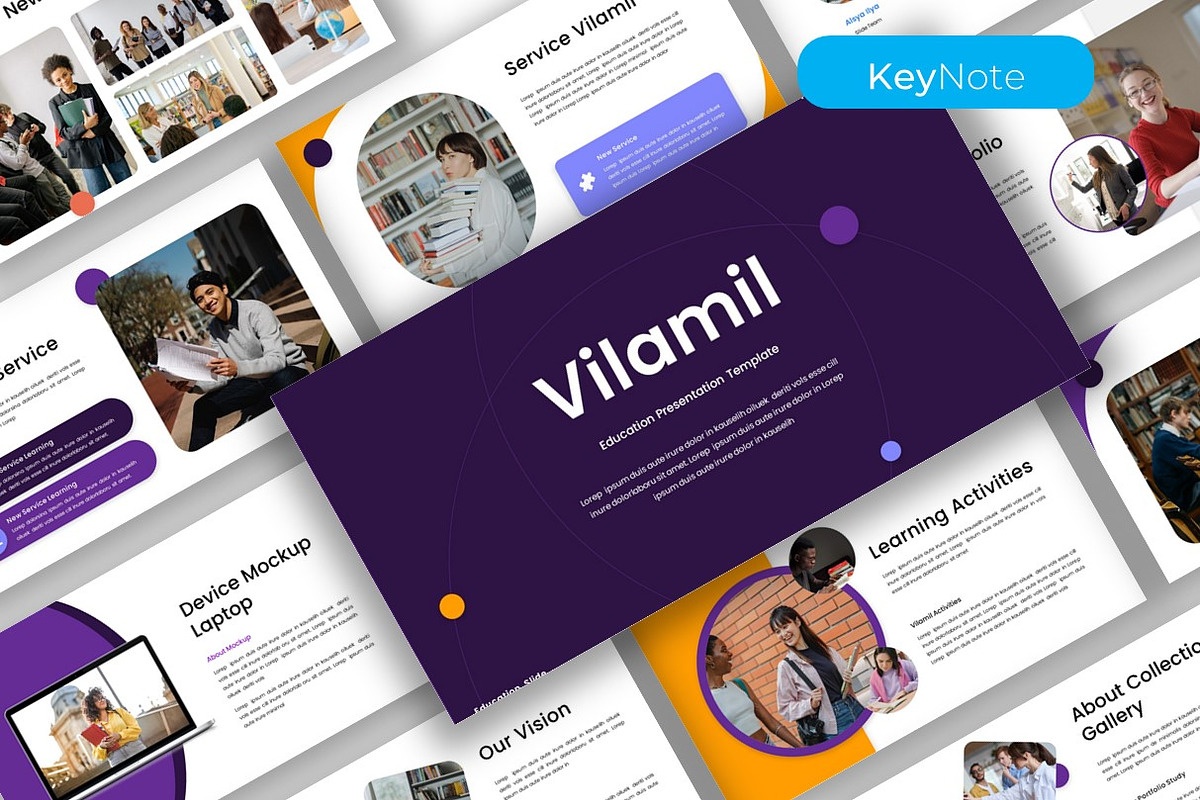 Modern Education Keynote Template, a Presentation Template by kreatifreya (Photo 1 of 5)