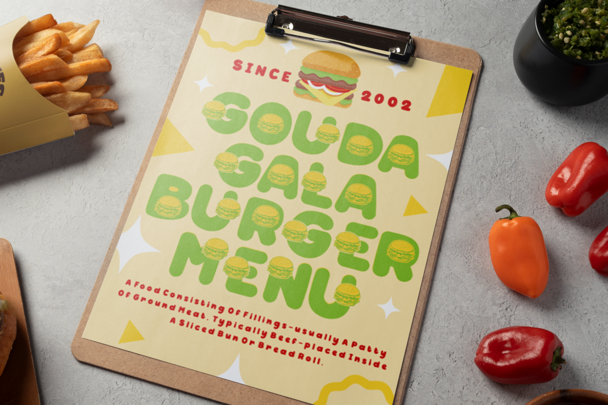 Smoky Maple - Display Burger Font, a Font by PutraCetol Studio (Photo 9 of 11)