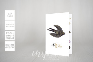 5x7 Card/Invitation Nordic Mockup