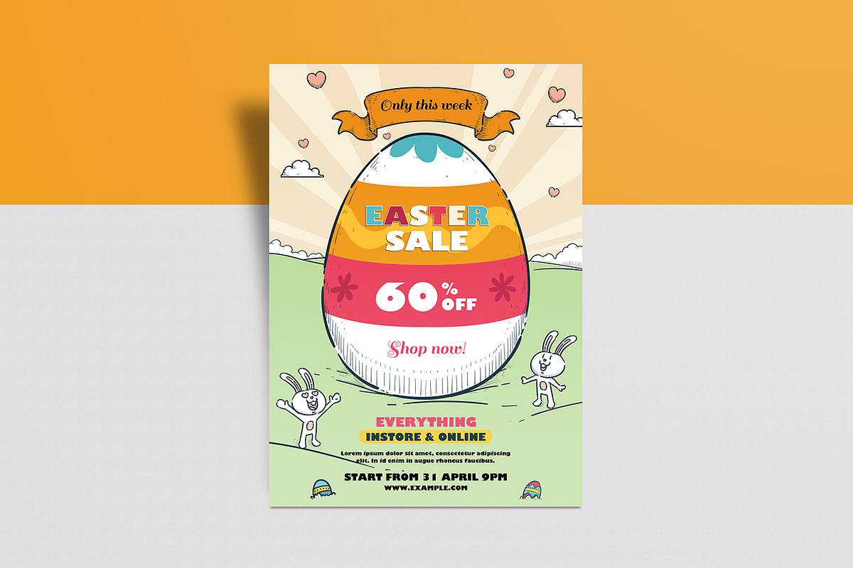Easter Sale Flyer Template, a Flyer Template by Template Shop (Photo 2 of 4)