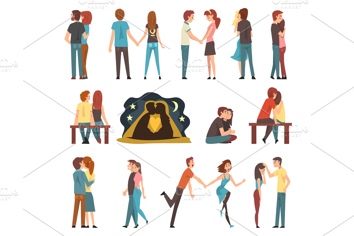 Young Male and Female Couple, a Person Illustration by TopVectors
