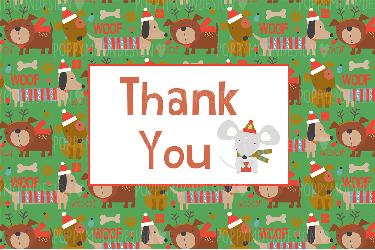 Holiday pets clipart set, an Animal Illustration by Poppymoondesign (Photo 3 of 3)