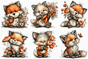 Whimsical Spring Fox Clipart Png, an Illustration by Craft Nest (Thumbnail 4 of 11)