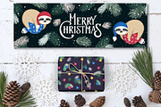 Sloth's Christmas Set, a Pattern Graphic by Dasha_D (Thumbnail 4 of 4)