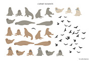 coastal landscape creator clipart, a Person Illustration by LyubovZaytseva (Thumbnail 7 of 18)