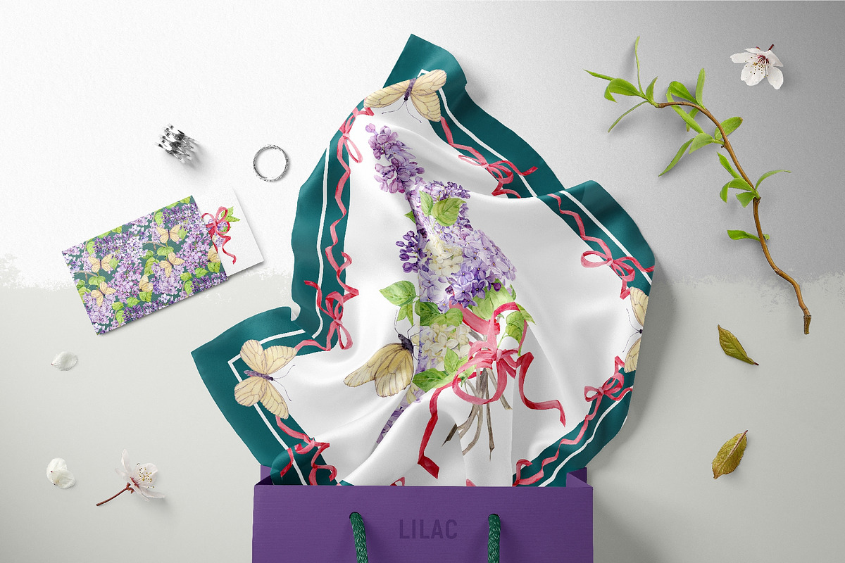 Lilac. Watercolor set., an Illustration by Tata Pilip (Photo 4 of 21)