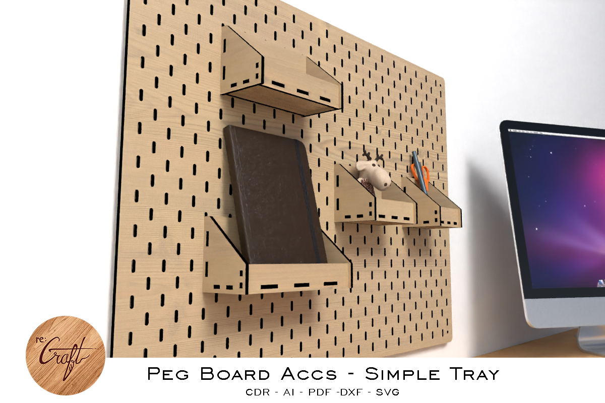 Peg Board Accessories Simple tray preview 3