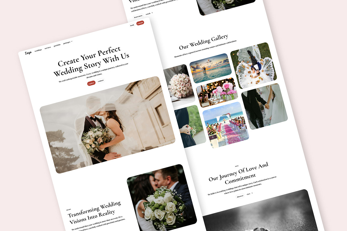 Wedding Agency Landing Page Template, a Templates & Theme by RPWDS (Photo 2 of 3)