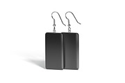 Black Rectangle Earrings 3D Model, an Object 3D Model by rebrandy (Thumbnail 3 of 9)
