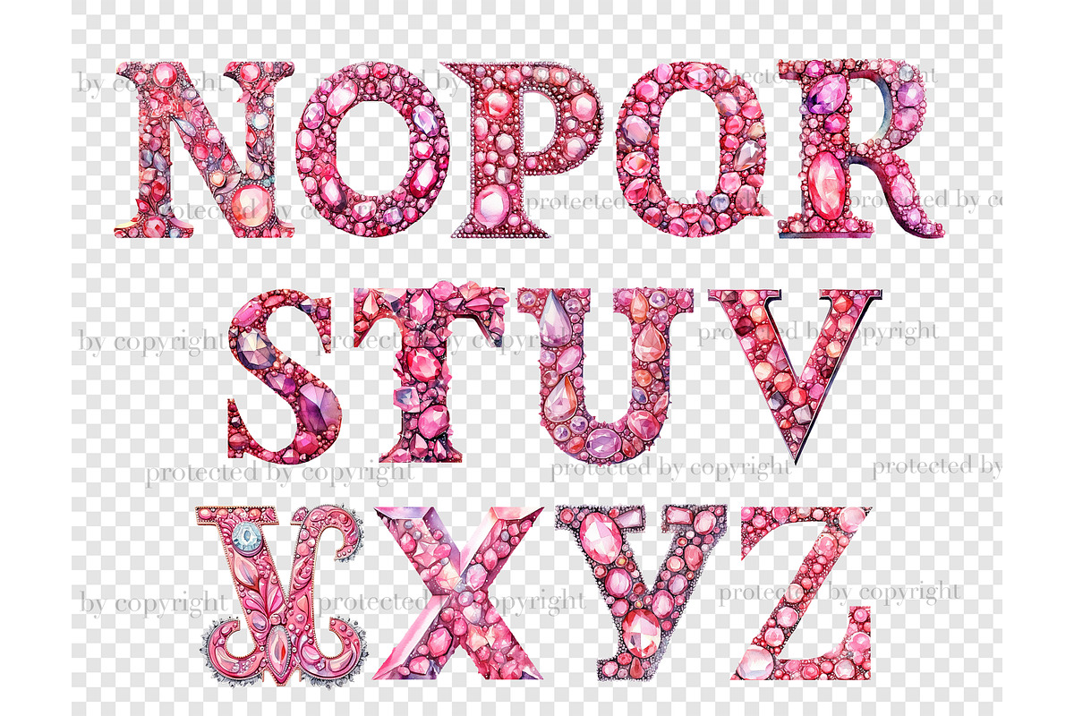 Pink Fashion Alphabet, a Decorative Illustration by GlamArtZhanna (Photo 5 of 5)