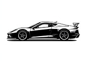 Fast Car Silhouette bundle, an Illustration by Designer_Momina (Thumbnail 3 of 9)