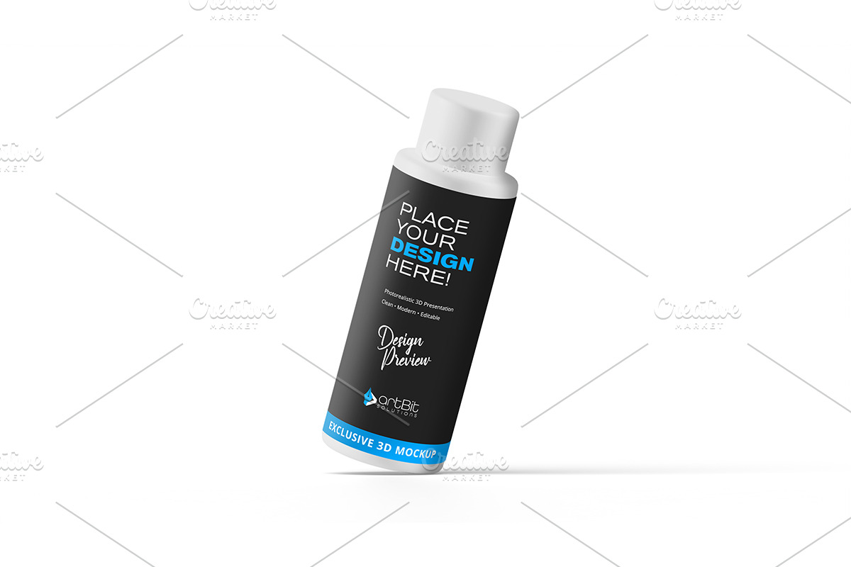 Plastic Shampoo Bottle Mockup, a Packaging Mockup by artBit Design Studio (Photo 7 of 11)