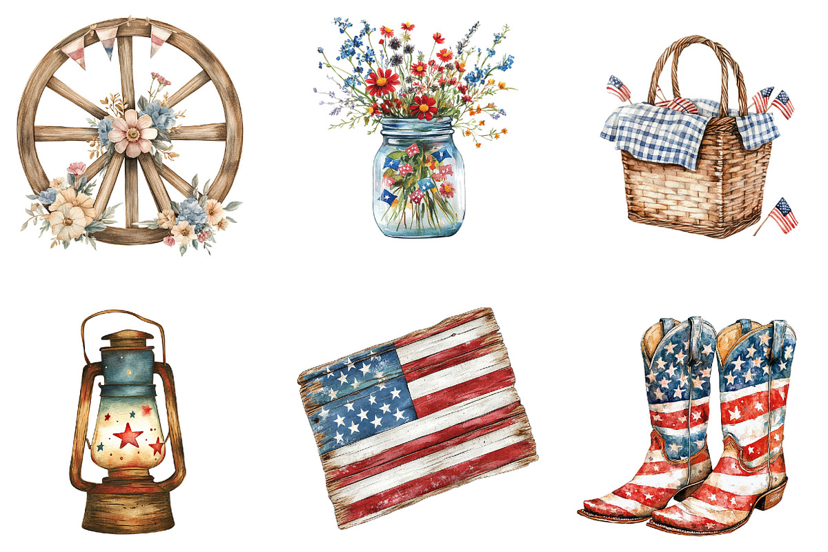 Rustic 4th of July Sublimation, an Illustration by Designking (Photo 3 of 5)