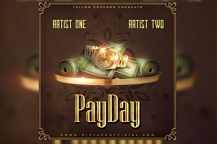 Payday CD Mixtape Cover Template