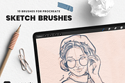 Sketch Brush Pack for Procreate, a Brush Add-On by Marshmal Mochi (Thumbnail 1 of 4)
