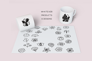 Flower Doodles - Dingbats Font