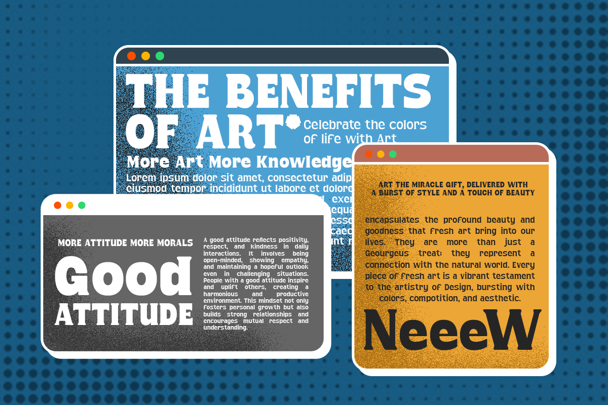 Makmest Retro Vibes Display Variable, a Sans Serif Font by Typetemp Studio (Photo 6 of 12)