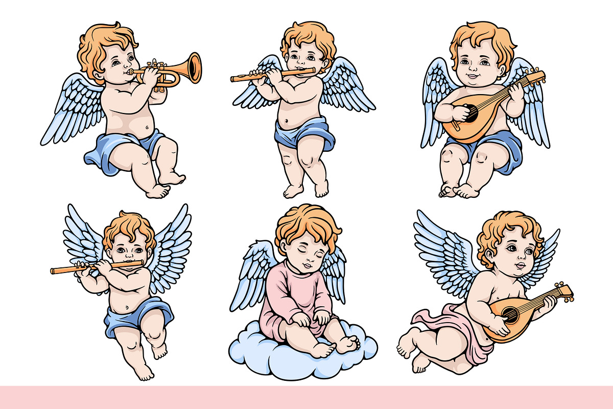 Baby Angel Illustration Set, an Illustration by Tekuni (Photo 6 of 13)