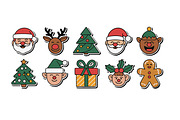 Christmas Sticker Set Design, a Stationery Template by MightyDesign (Thumbnail 2 of 6)