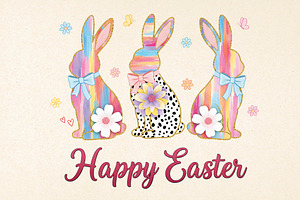 Happy Easter, Coquette Easter Bunny, an Illustration by DreamPrint404