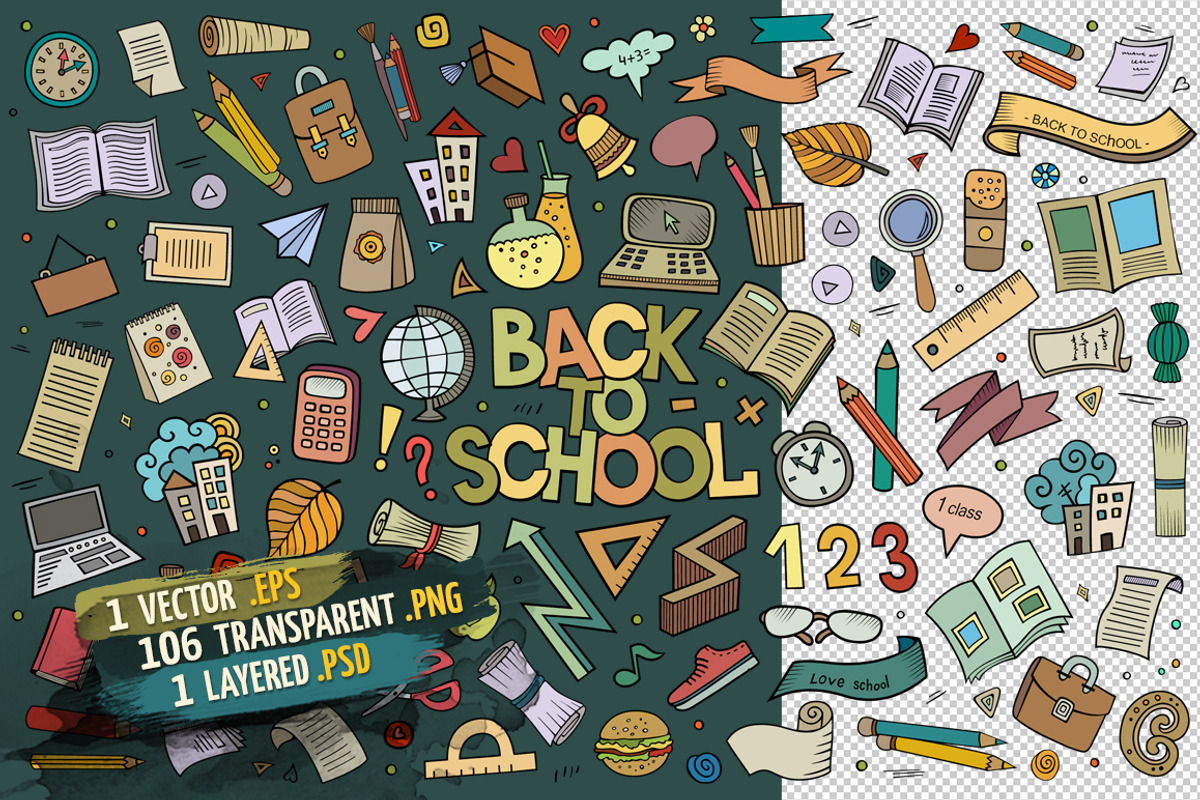 School Objects & Elements Set, an Object Graphic by BALABOLKA (Photo 2 of 4)