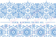 Snowflakes seamless lace borders 01, a Pattern Graphic by Tatianakost49 (Thumbnail 3 of 6)