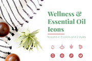 Wellness & Essential Oil Icons, an Outline Icon by M. E. Smith Design (Thumbnail 1 of 4)
