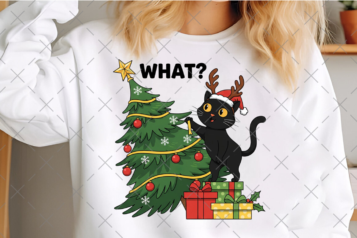 What Cat Christmas Tree png, an Illustration by Craft Nest (Photo 3 of 6)