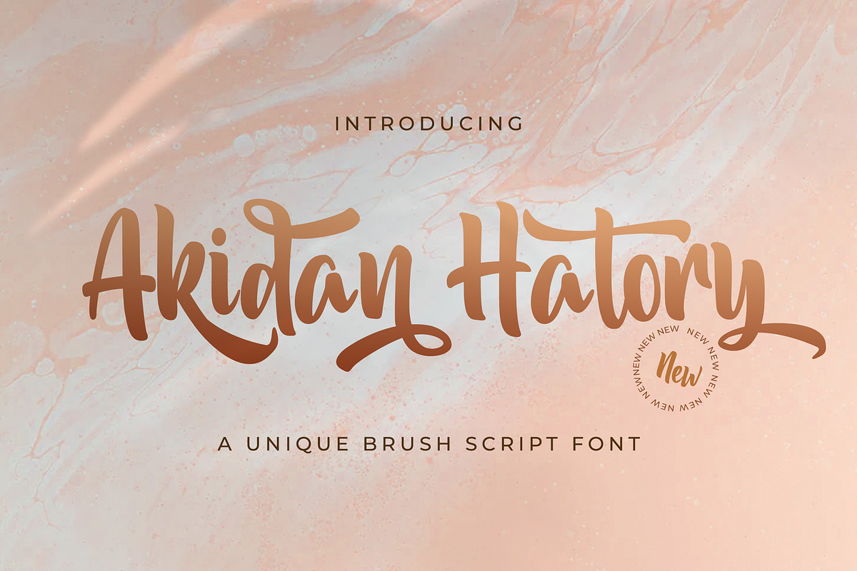 Akidan Hatory - Bold Script Font, a Script Font by StringLabs (Photo 1 of 9)