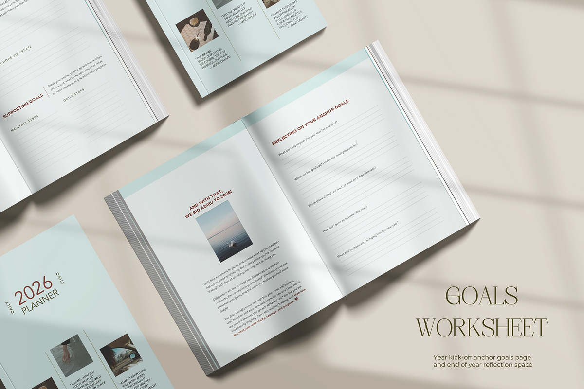 2026 Daily Planner Template, a Magazine Template by dionnedesign