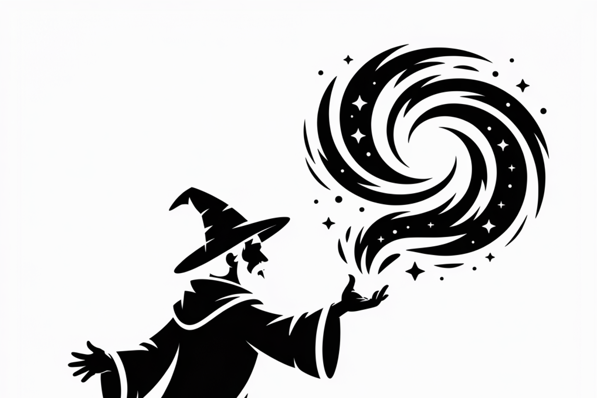 silhouette a mysterious wizard, an Illustration by Amazin_art (Photo 17 of 19)