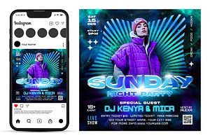 Music dj flyer template