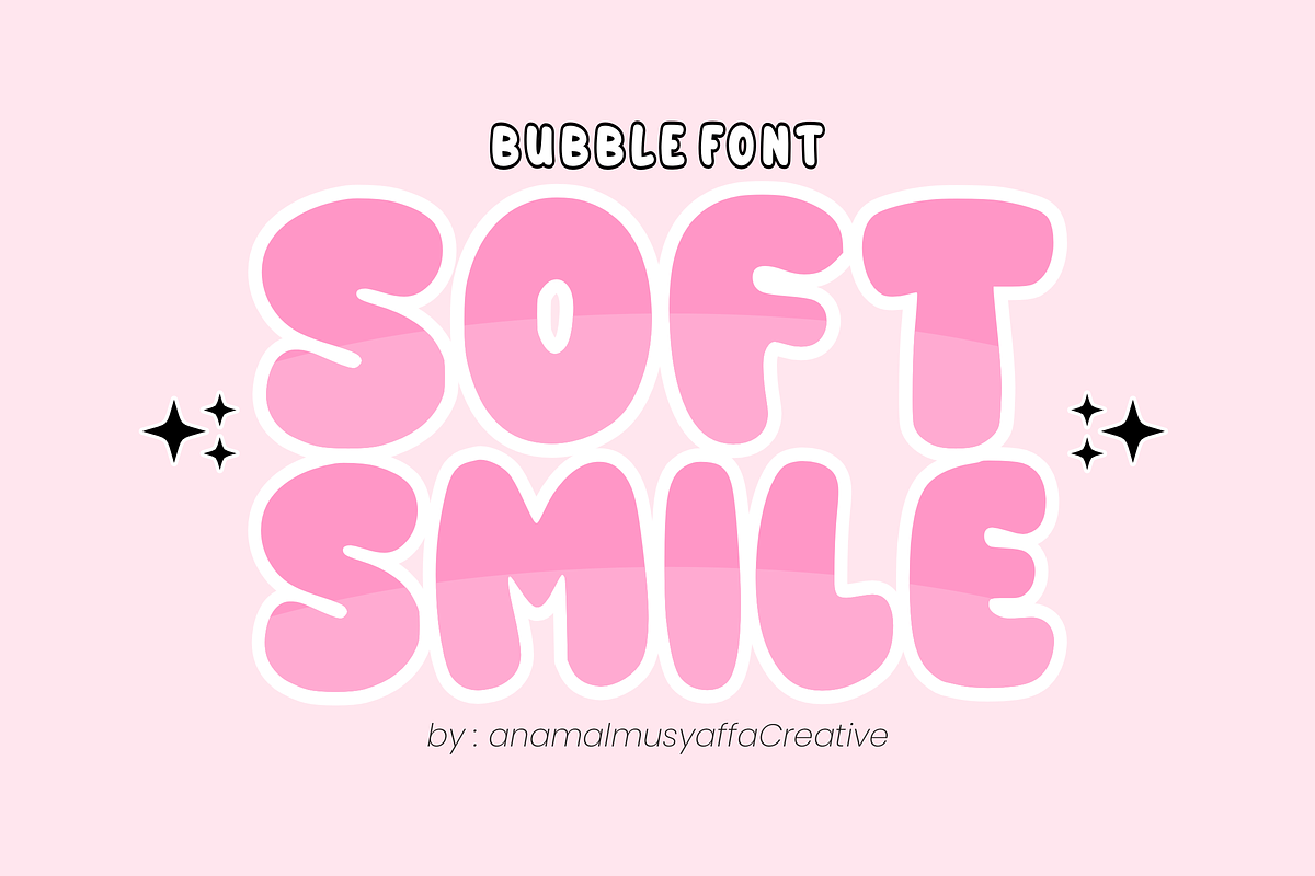Soft Smile - Bubble Font Display, a Handwritten Font by KiddoGlyphs Studio (Photo 1 of 5)