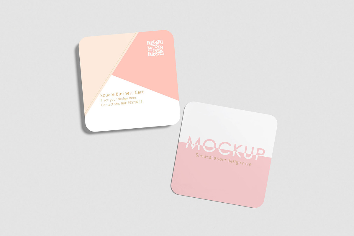 Square Business Card Mock-up, a Books & Magazine Mockup by pixiegraphics (Photo 14 of 15)