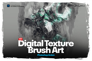 Digital brush art photoshop action, an Action Add-On by Shovajit