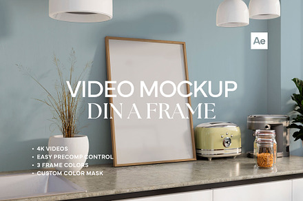 Frame Video Mockup Kitchen AE