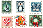 Christmas Postage Stamp Png, an Illustration by Designking (Thumbnail 2 of 4)