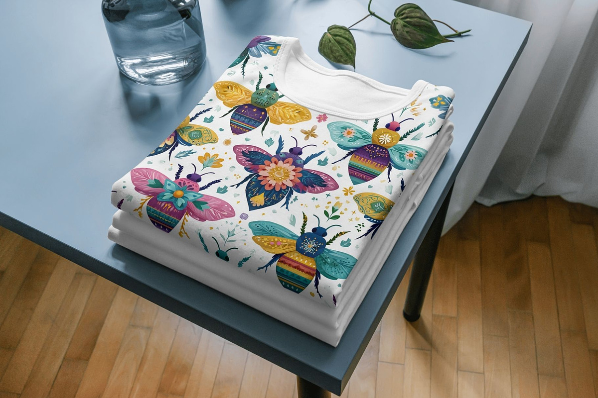 12 Buzz Folk Seamless Patterns, a Pattern Graphic by Inknfolly (Photo 7 of 7)
