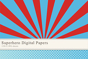 Superhero Digital Papers, a Pattern Graphic by Lovely Clementine (Thumbnail 3 of 3)