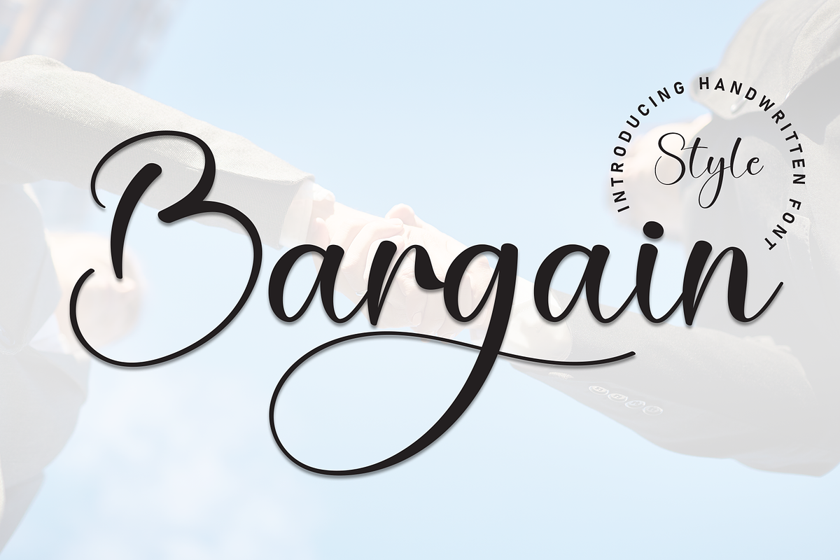 Bargain | Script Font, a Handwritten Font by Scratchones (Photo 1 of 9)
